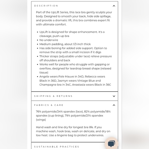 The UpLift Wireless Plunge Lace Bra - Picture 7 of 8
